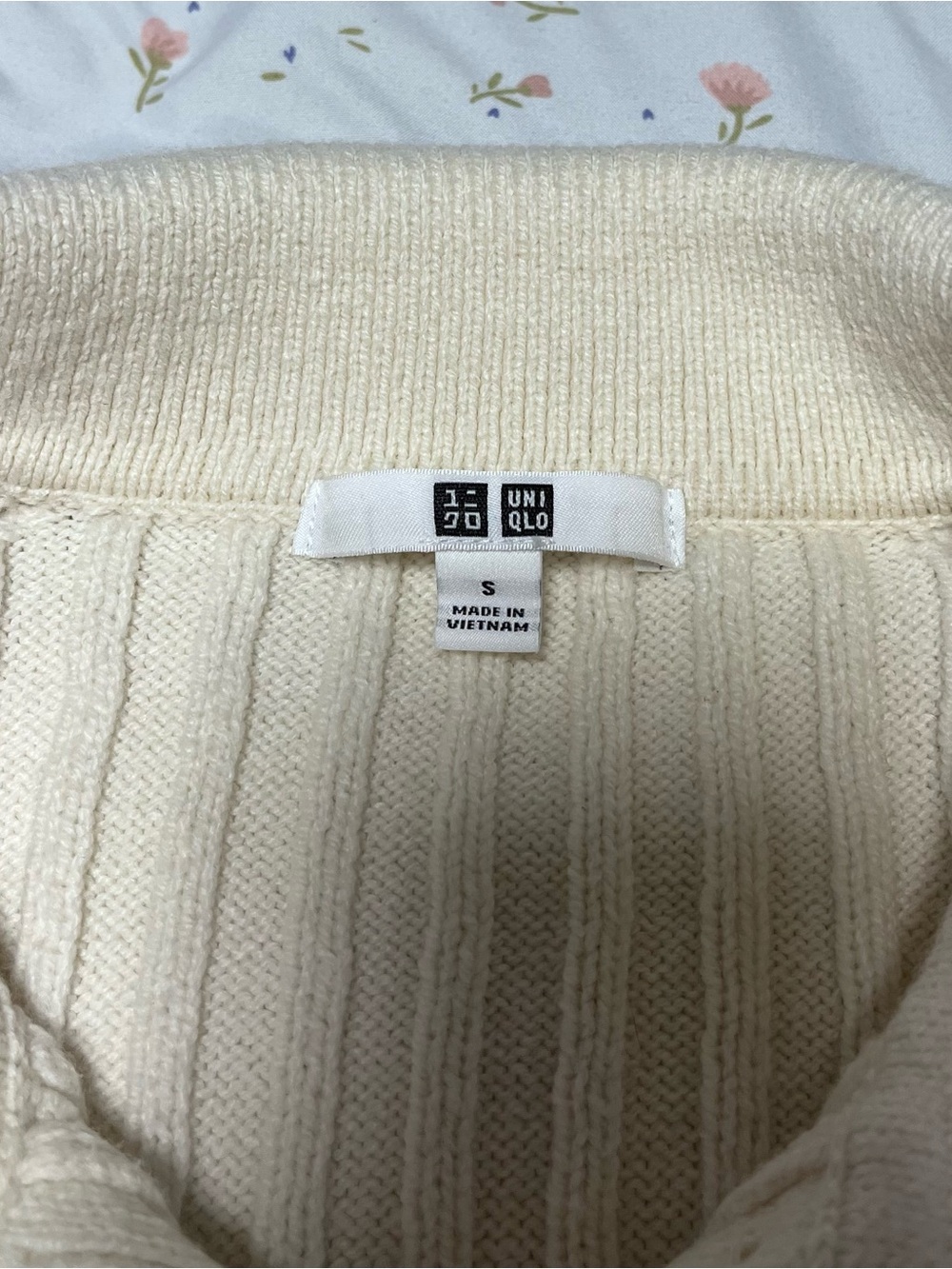 UNIQLO Ribbed Polo Cardigan Short Sleeve - Picture 3 of 4